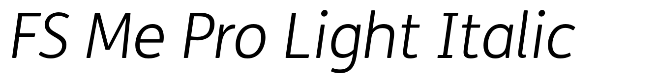 FS Me Pro Light Italic